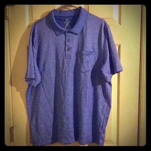 Blue GEORGE Stretch-Fabric polo shirt